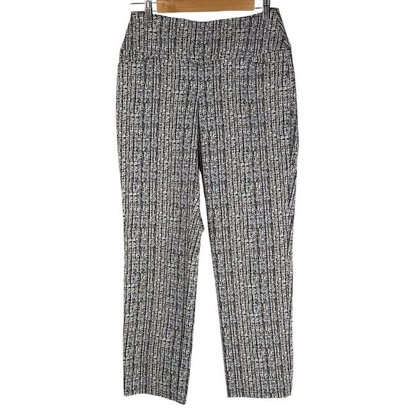 Swing Control Black White Slim Ankle Pull-On Preppy Golf Pants Women’s Size 6 - Picture 1 of 8